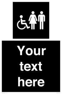 Custom information: black panel disabled female and male